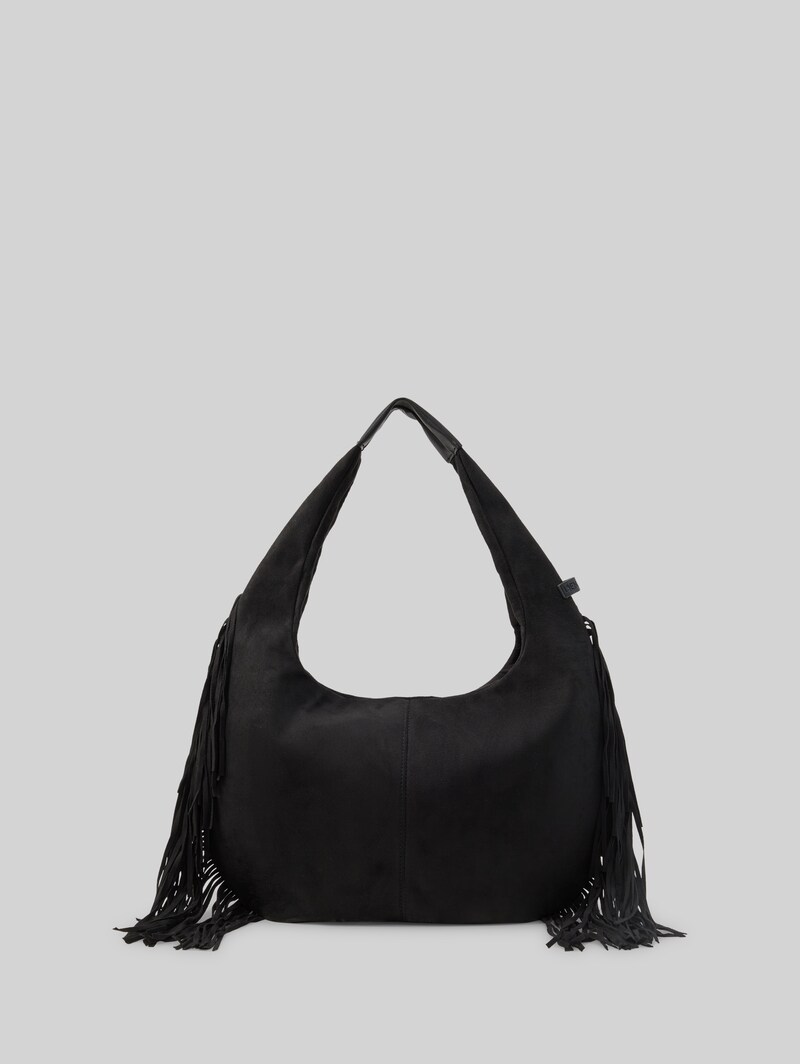 Tom Tailor TTDEYANIRA Beuteltasche mit Fransen - Schwarz / Black Tom Tailor TTDEYANIRA Beuteltasche mit Fransen - Schwarz / Black