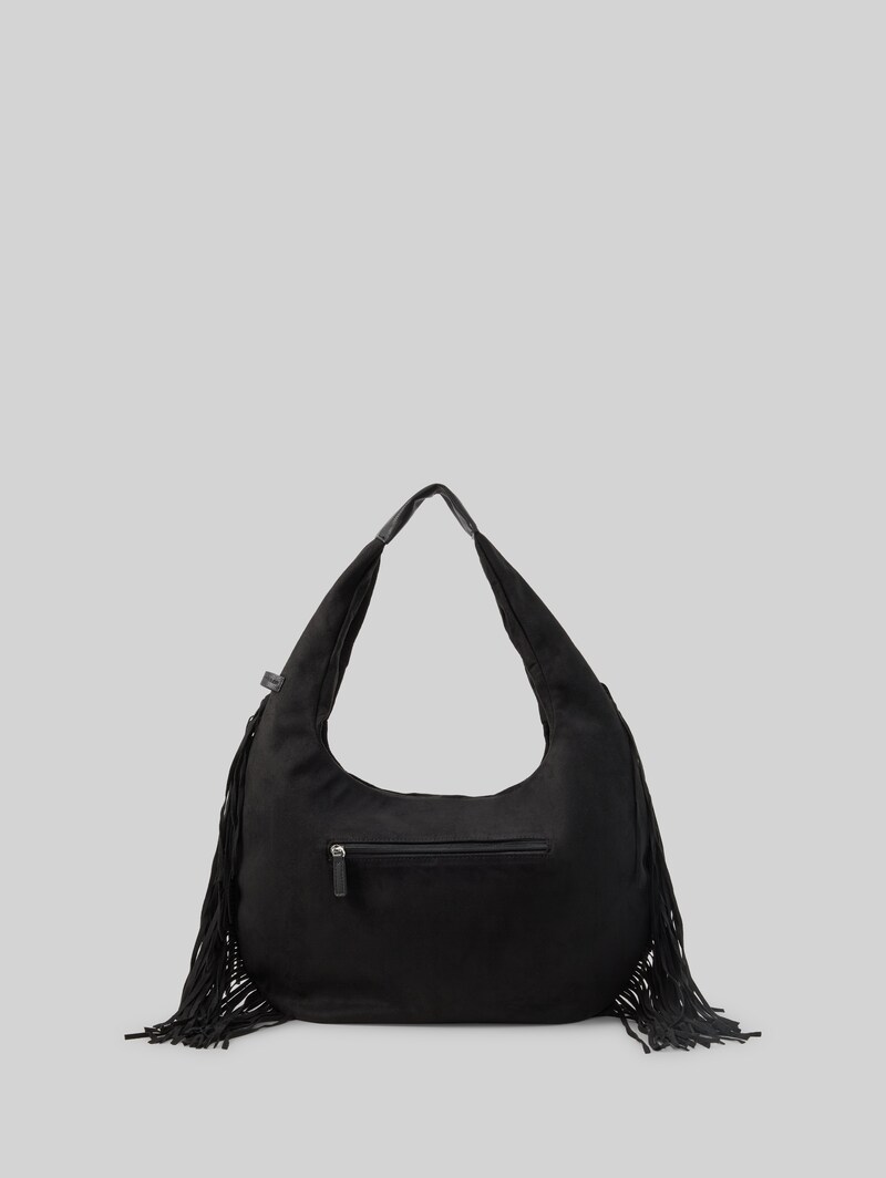 Tom Tailor TTDEYANIRA Beuteltasche mit Fransen - Schwarz / Black