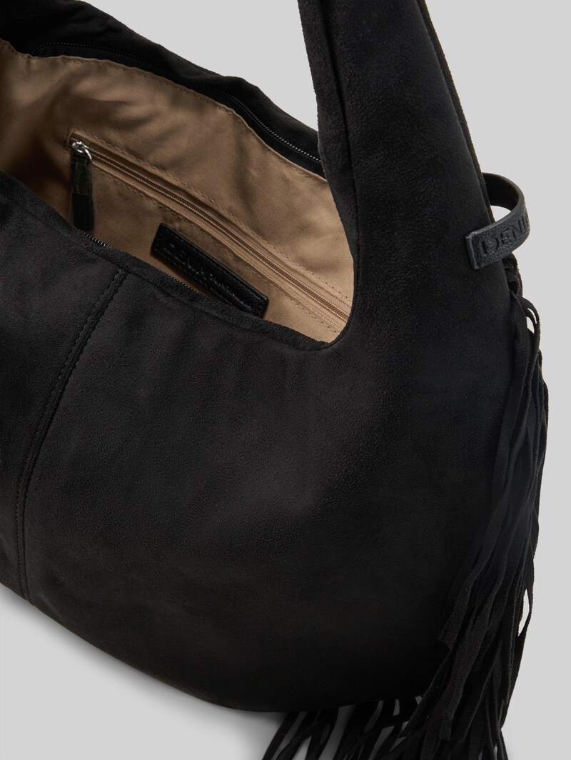 Tom Tailor TTDEYANIRA Beuteltasche mit Fransen - Schwarz / Black