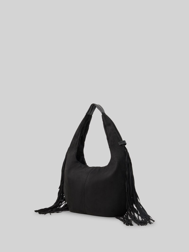 Tom Tailor TTDEYANIRA Beuteltasche mit Fransen - Schwarz / Black