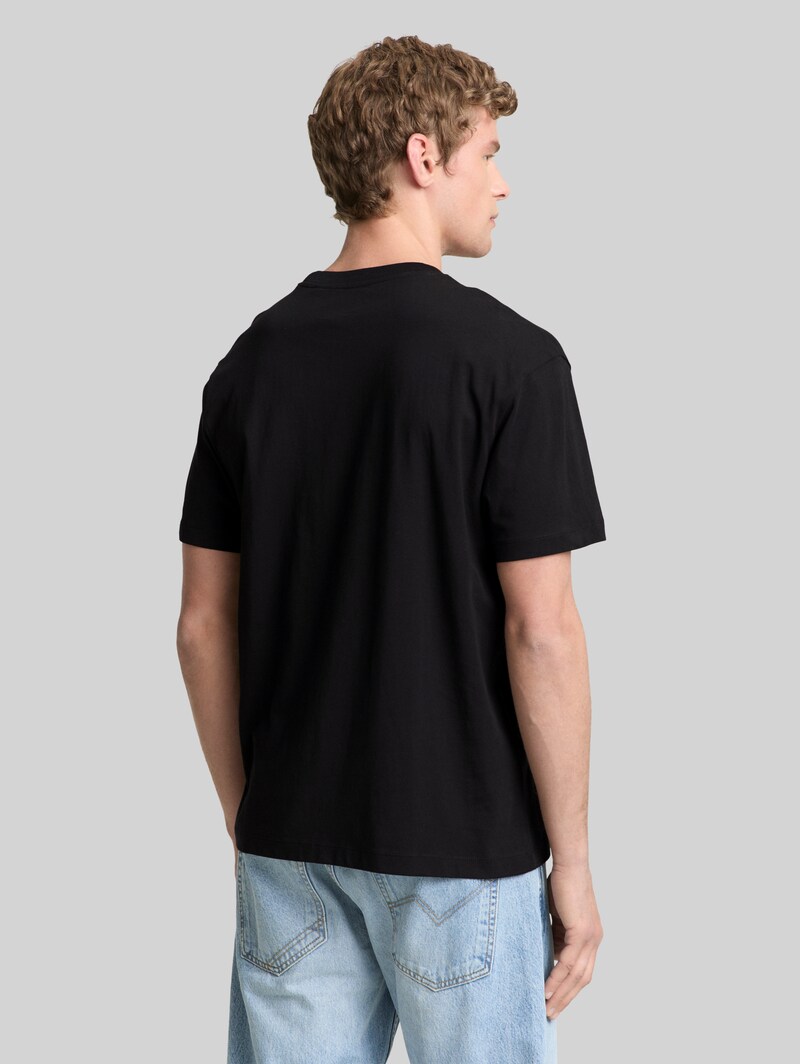 Tom Tailor Relaxed Fit T-Shirt aus Baumwolle - Black