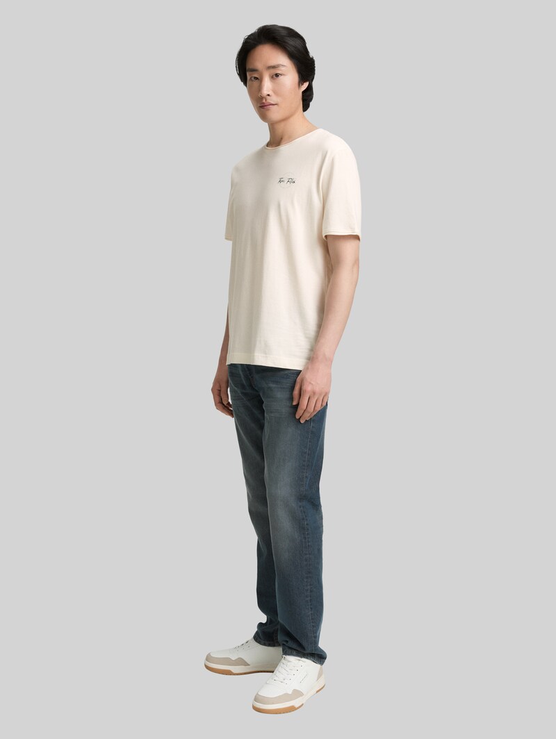 Tom Tailor T-Shirt mit Print - Gardenia White
