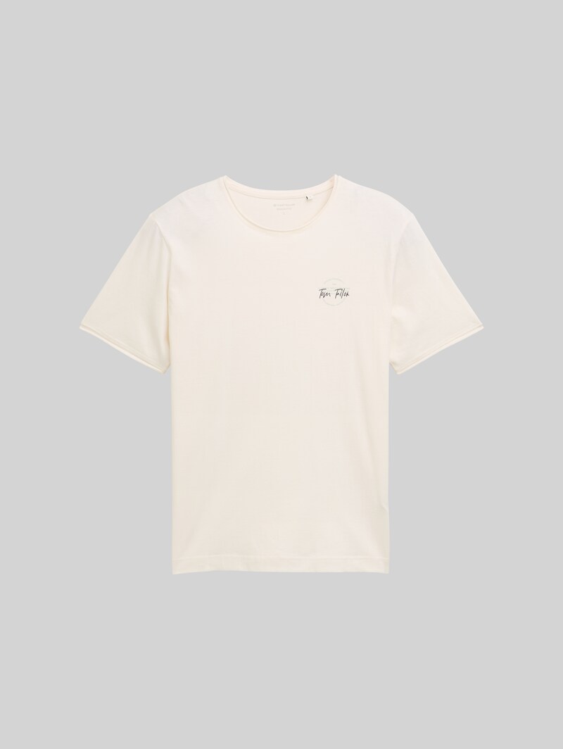 Tom Tailor T-Shirt mit Print - Gardenia White