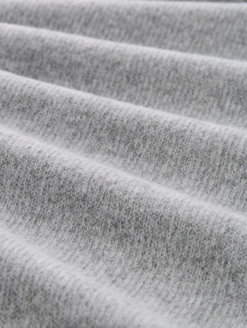 Tom Tailor Plus Size - Soft-Touch Sweatshirt mit Knopfdetails - Medium Silver Grey Melange