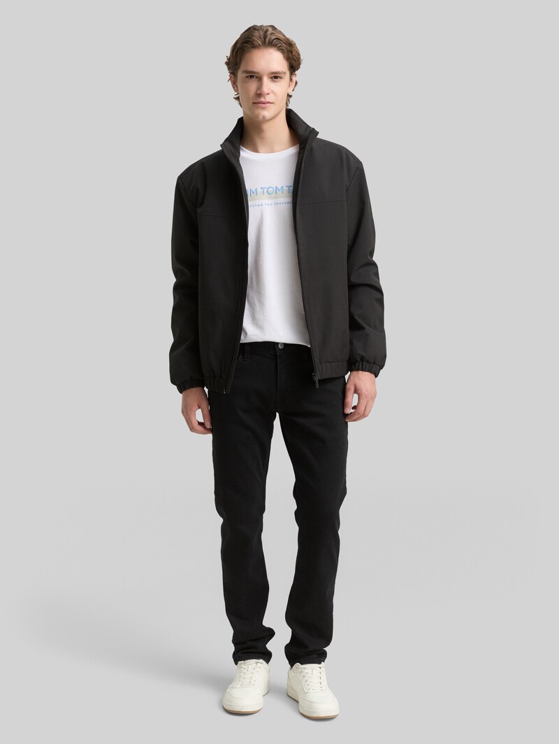 Tom Tailor TTPIERS SLIM Jeans - Dark Stone Black Black Denim