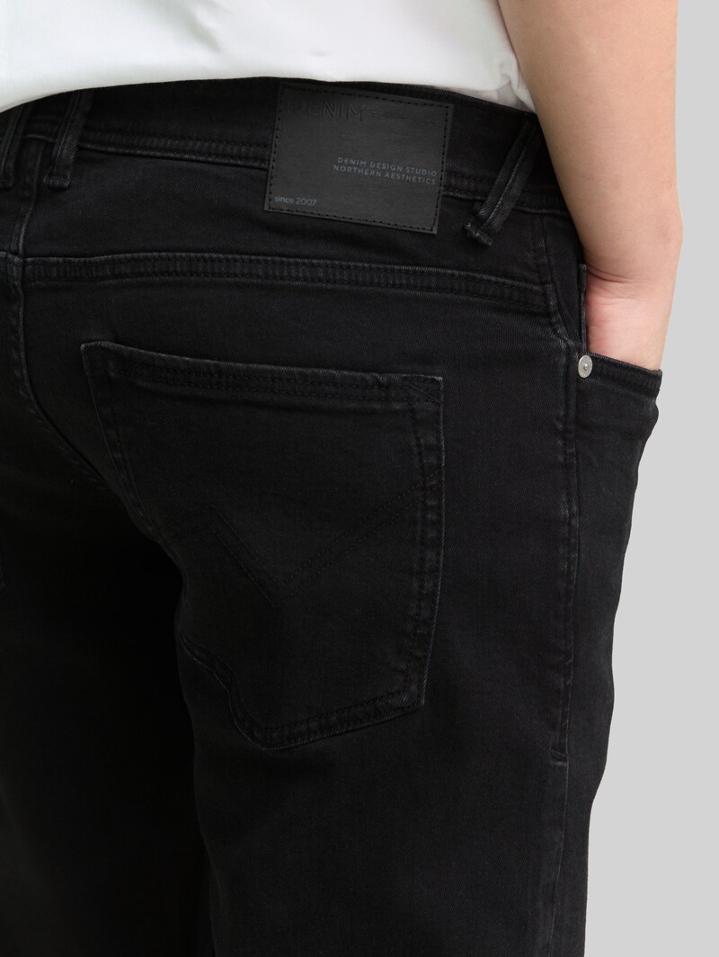 Tom Tailor TTPIERS SLIM Jeans - Dark Stone Black Black Denim