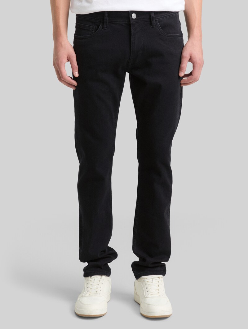 Tom Tailor TTPIERS SLIM Jeans - Dark Stone Black Black Denim