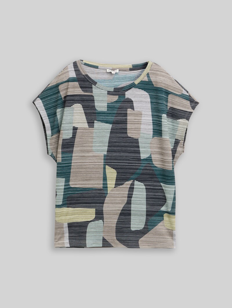 Tom Tailor T-Shirt mit Muster - Big Abstract Print