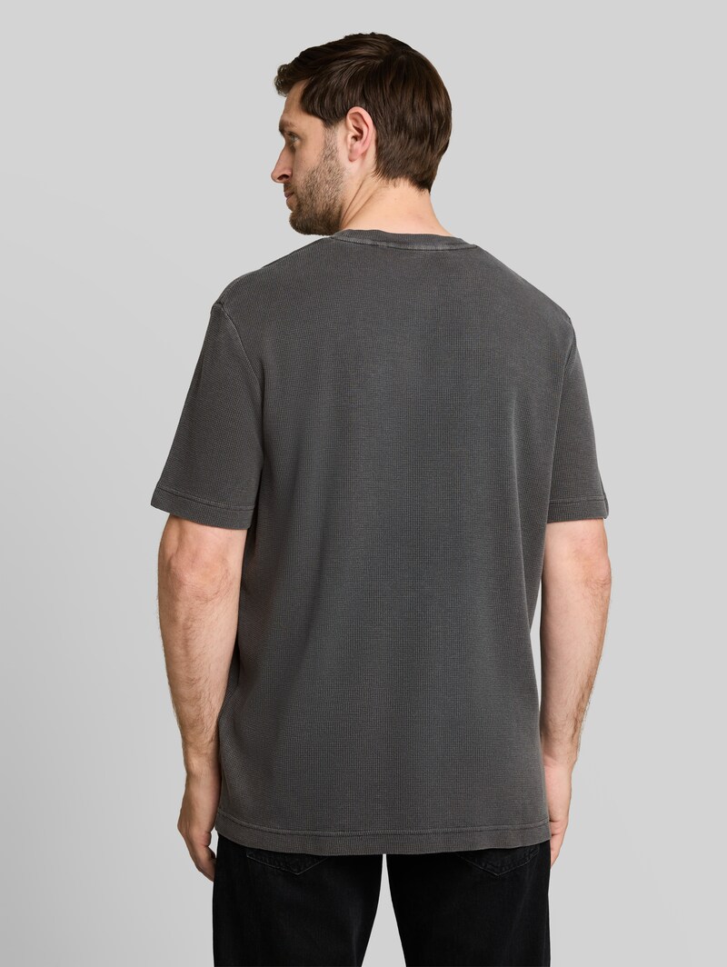 Tom Tailor T-Shirt mit Waffelstruktur - Tarmac Grey