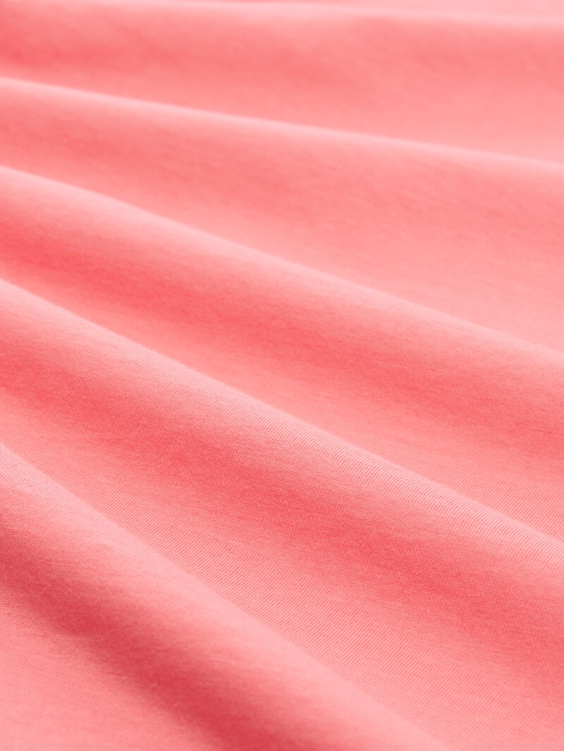 Tom Tailor T-Shirt mit Logo-Stickerei - Soft Coral Pink