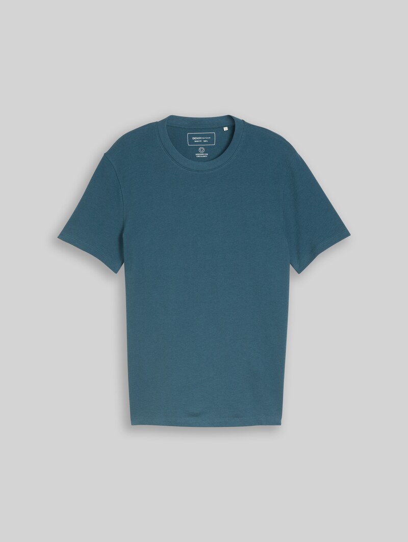 Tom Tailor Terry T-Shirt aus Baumwolle - Tide Petrol
