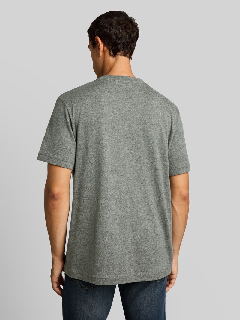 Tom Tailor T-Shirt mit Print - Mint Olive Injected Stripe