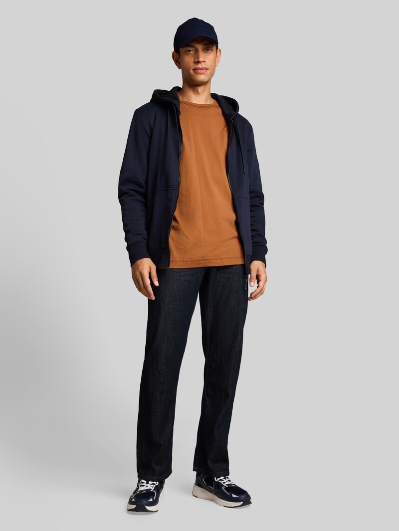 Tom Tailor Basic Langarmshirt aus Baumwolle - Bright Camel Brown