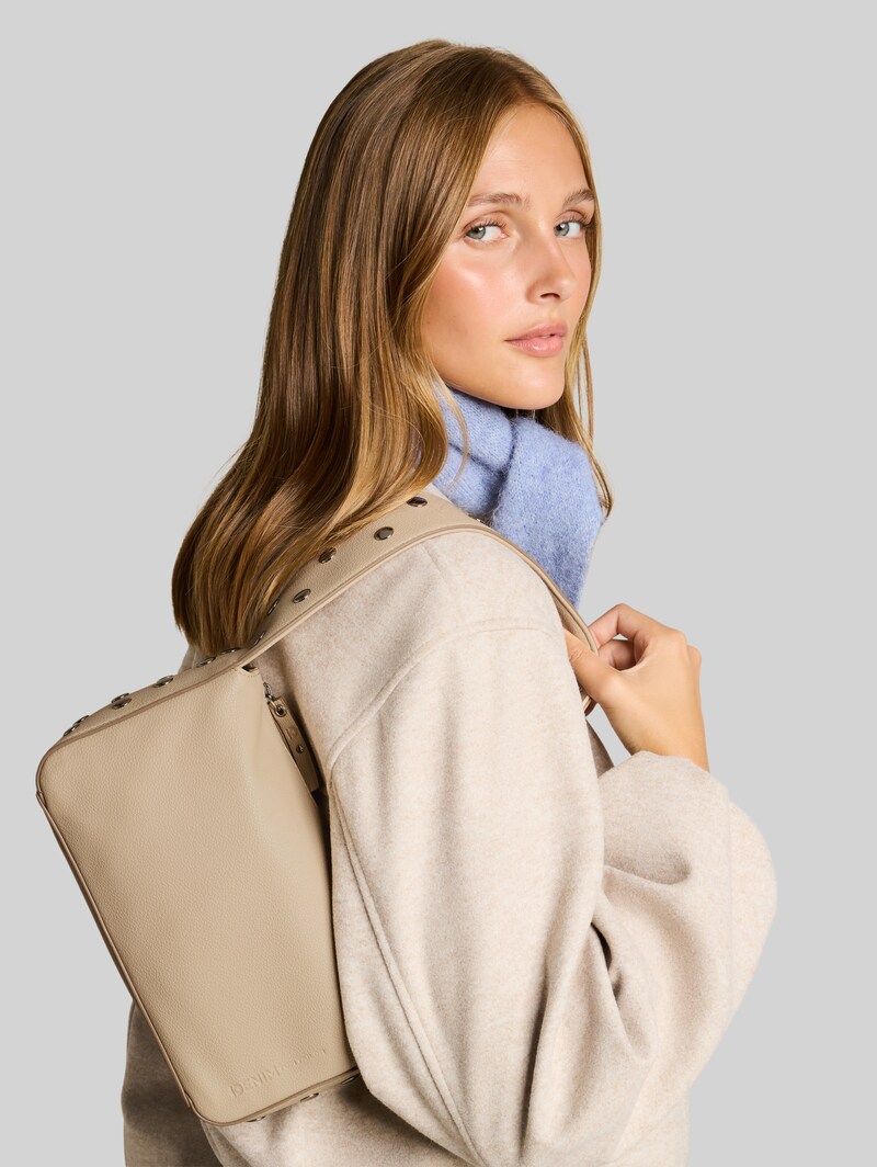 Tom Tailor TTJACARDA Schultertasche mit Nieten - Beige / Beige