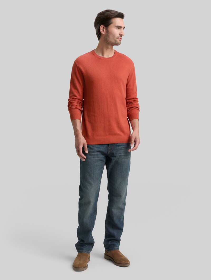 Tom Tailor Strickpullover mit Kaschmir-Anteil - Rust Red Melange