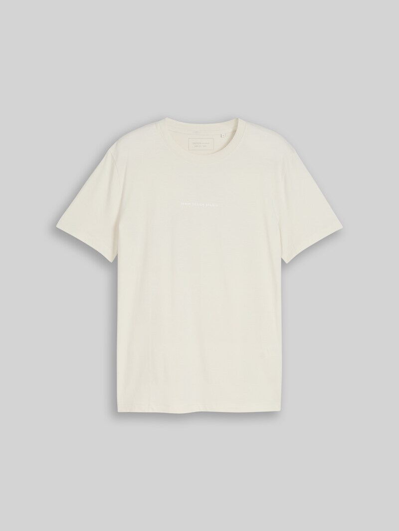 Tom Tailor T-Shirt mit Rückenprint - Greyish White