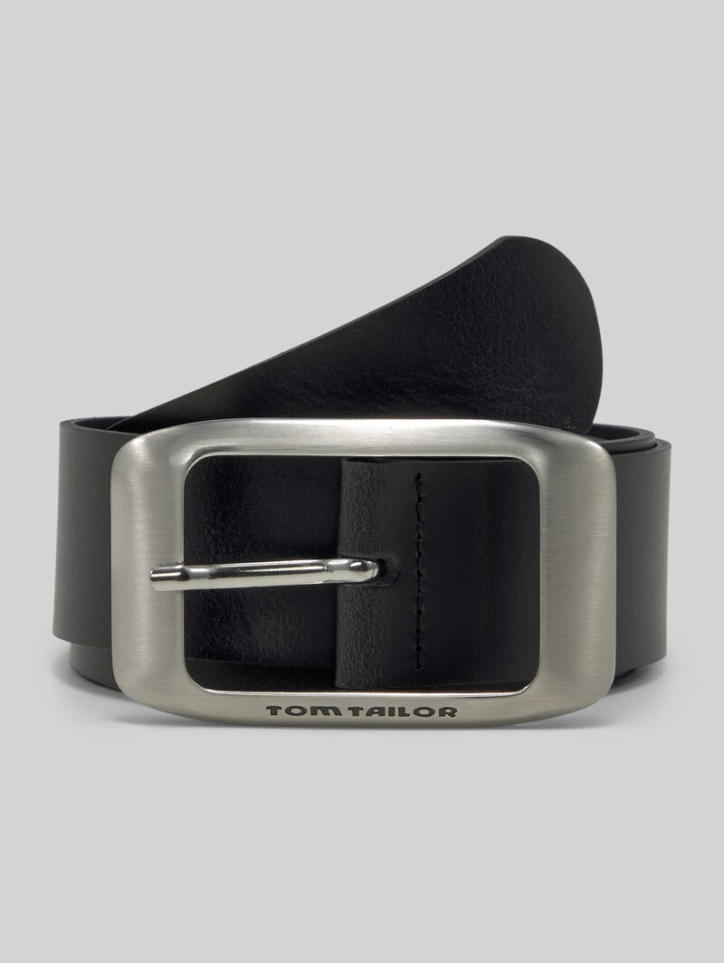 Tom Tailor TTAMY Ledergürtel mit eckiger Dornschließe - Black Uni Tom Tailor TTAMY Ledergürtel mit eckiger Dornschließe - Black Uni