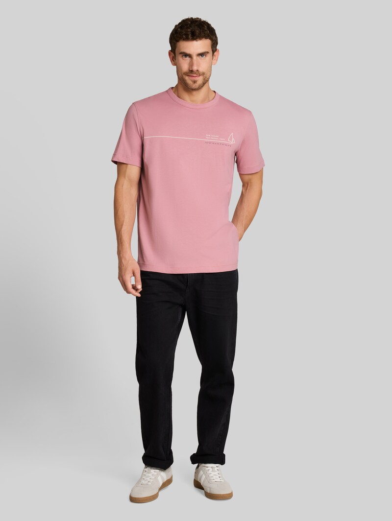 Tom Tailor T-Shirt mit Print - Dusty Rose