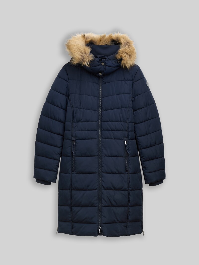 Tom Tailor Puffer-Mantel mit abnehmbarer Kapuze - Sky Captain Blue