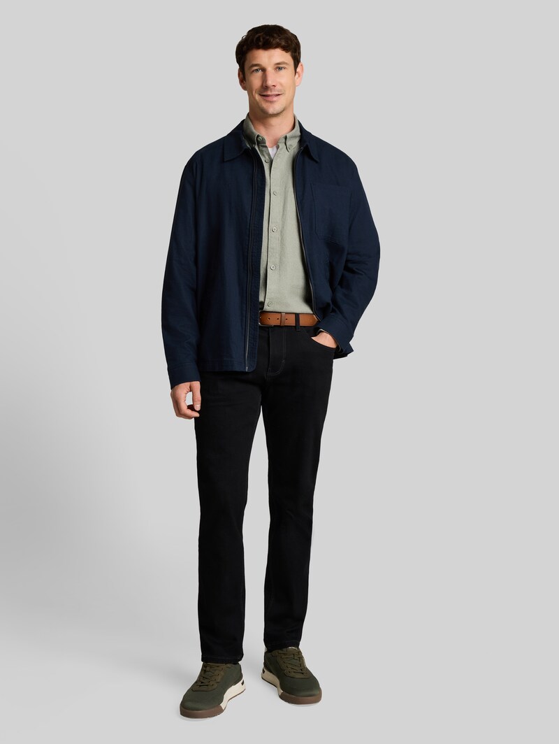 Tom Tailor Regular Fit Hemd aus Baumwolle - Mint Based Green Structure