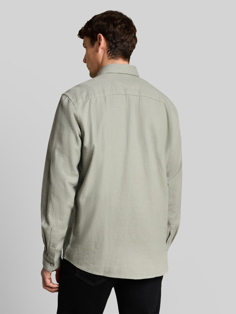 Tom Tailor Regular Fit Hemd aus Baumwolle - Mint Based Green Structure