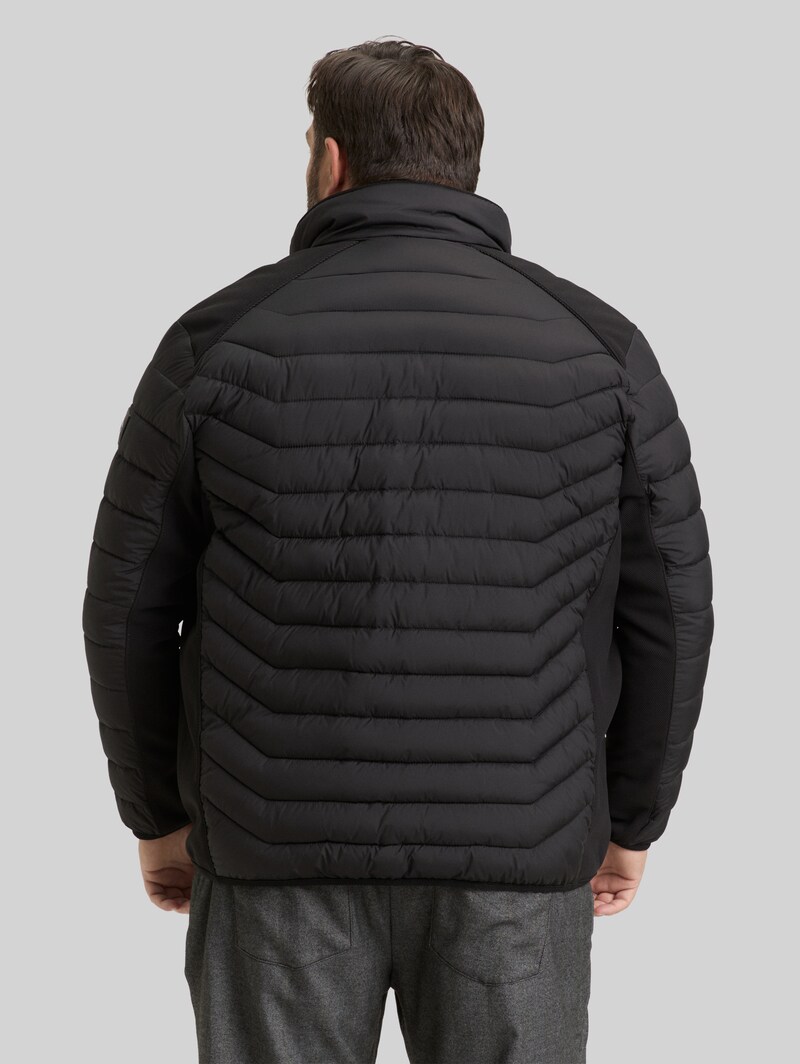 Tom Tailor Plus Size - Hybrid Lightweight Steppjacke mit Stehkragen - Black
