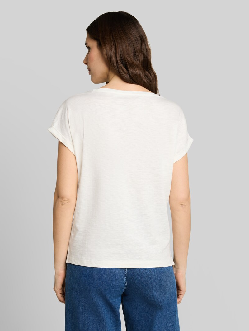 Tom Tailor T-Shirt mit Print - Whisper White