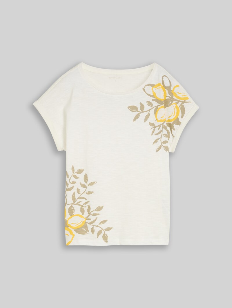 Tom Tailor T-Shirt mit Print - Whisper White