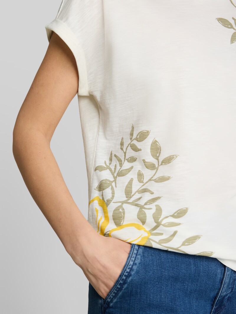Tom Tailor T-Shirt mit Print - Whisper White