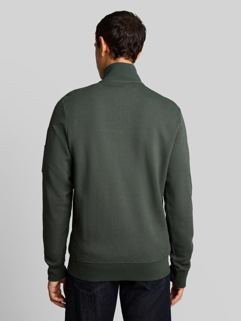 Tom Tailor Sweatjacke mit Ärmeltasche - Darkest Olive