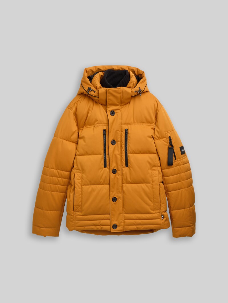 Tom Tailor Puffer-Jacke mit abnehmbarer Kapuze - Peanut Butter Brown