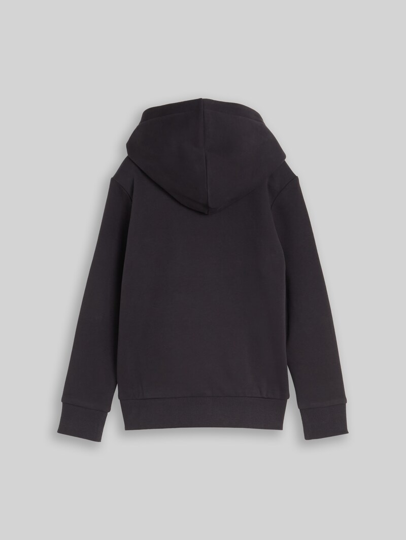 Tom Tailor Hoodie Sweatshirt mit Logo-Print - Coal Grey