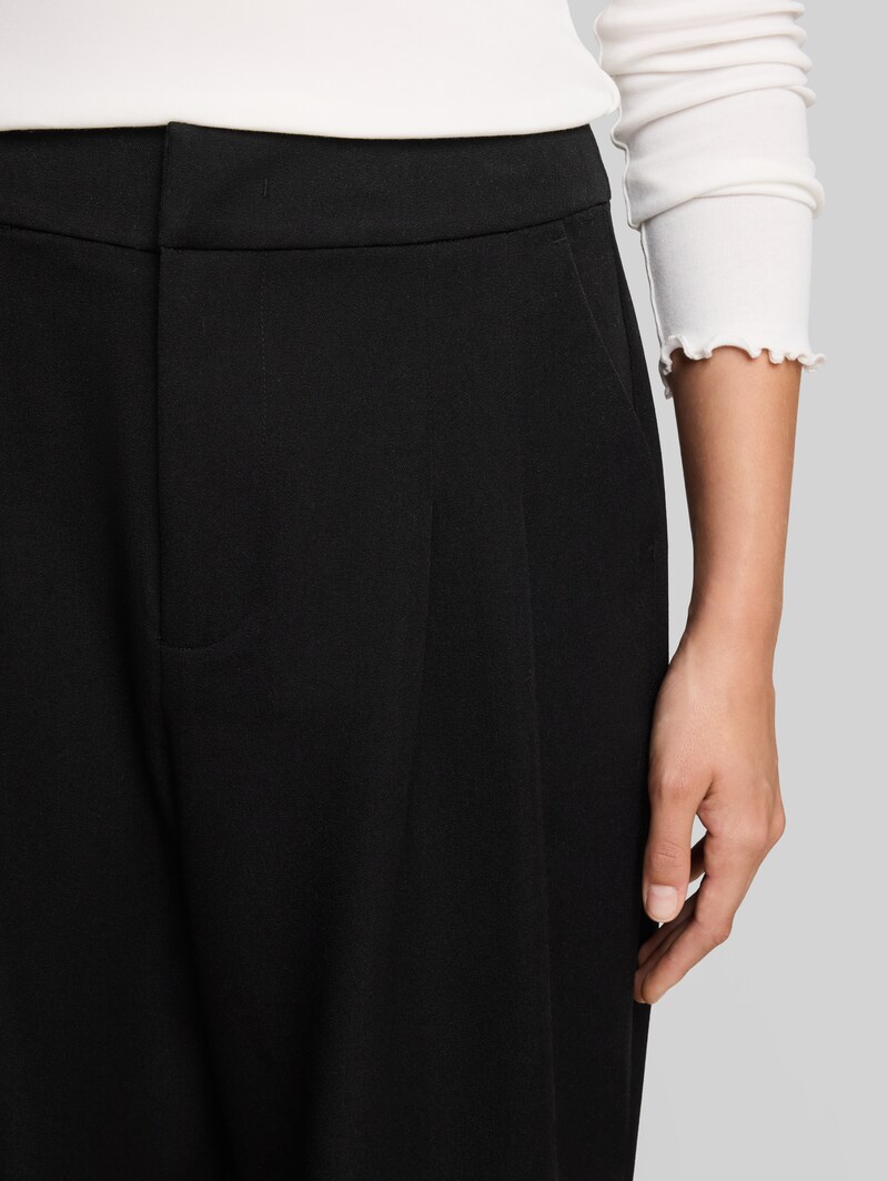 Tom Tailor Wide Leg Hose - Deep Black
