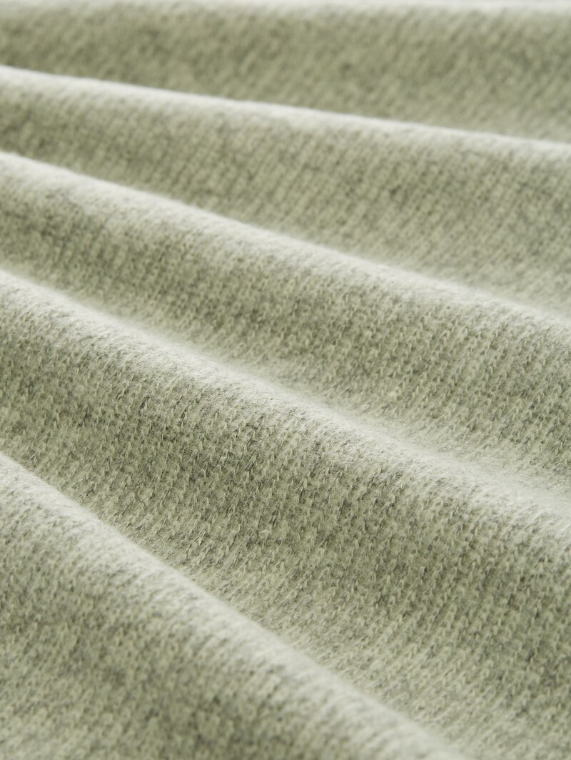 Tom Tailor Soft-Touch Sweatshirt mit Knopf-Details - Pure Sage Melange