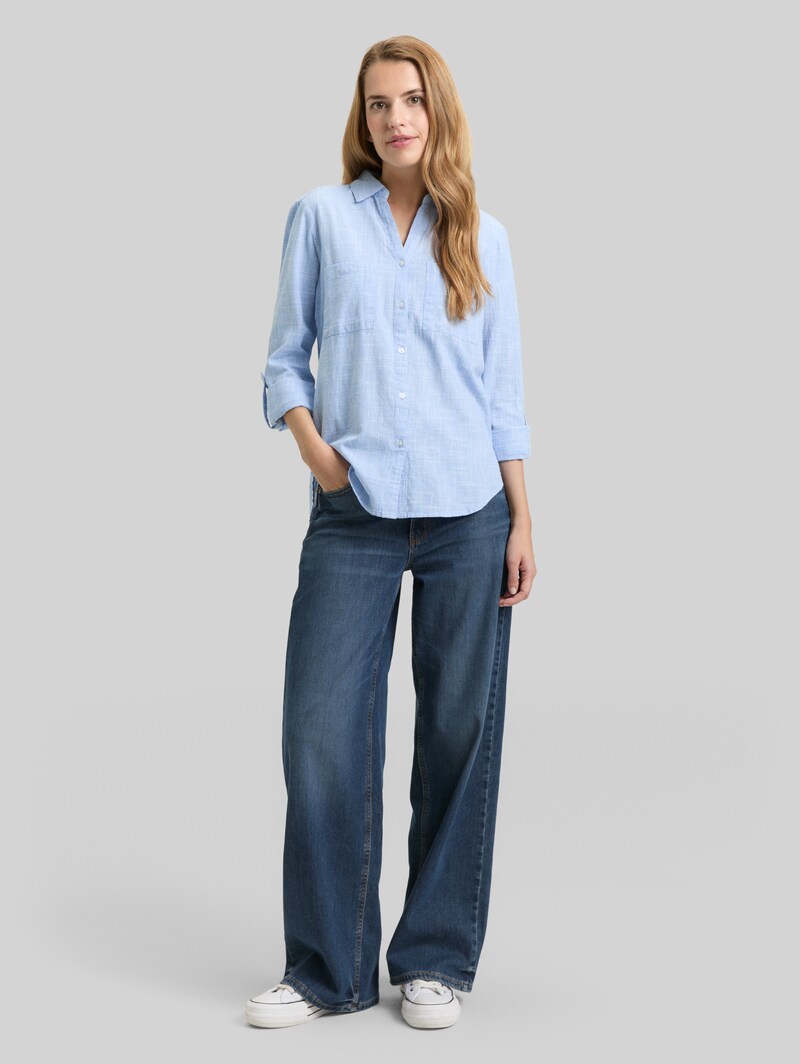 Tom Tailor Bluse mit Brusttaschen - Dreamy Blue