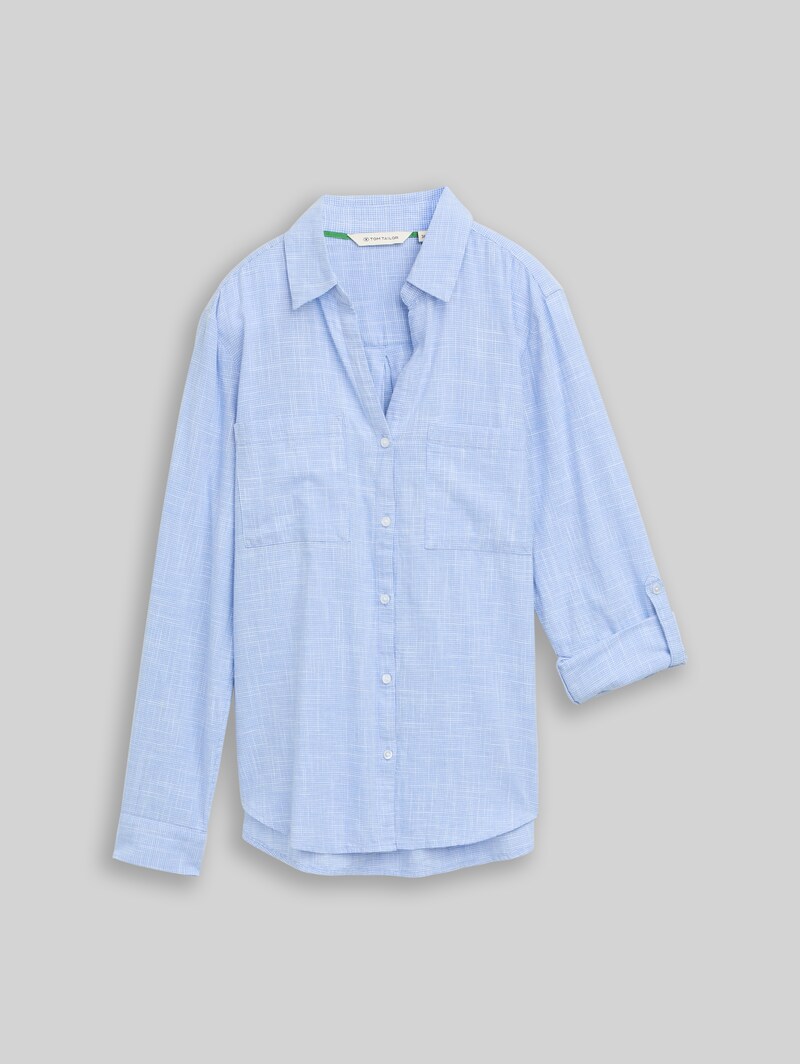 Tom Tailor Bluse mit Brusttaschen - Dreamy Blue