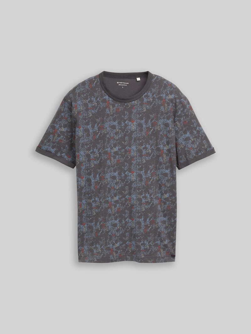 Tom Tailor T-Shirt mit Muster - Grey Structure Design