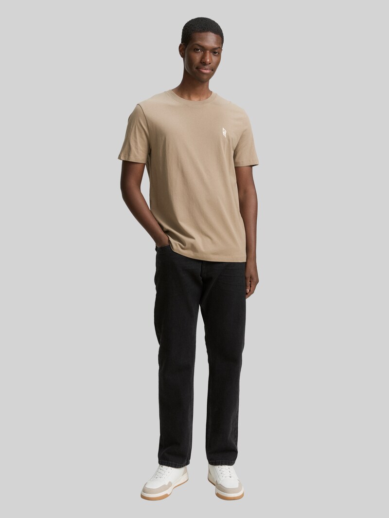 Tom Tailor T-Shirt mit Rückenprint - Roasted Nut Brown
