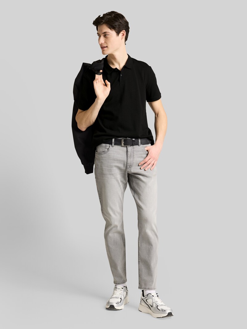Tom Tailor Piqué Poloshirt aus Baumwolle - Black