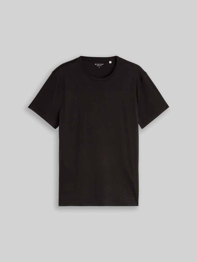 Tom Tailor T-Shirt in Unifarben - Black