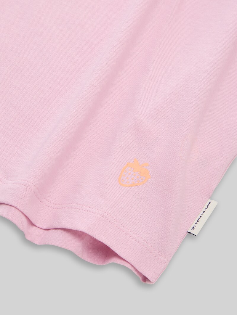 Tom Tailor T-Shirt mit V-Ausschnitt - Cold Pink