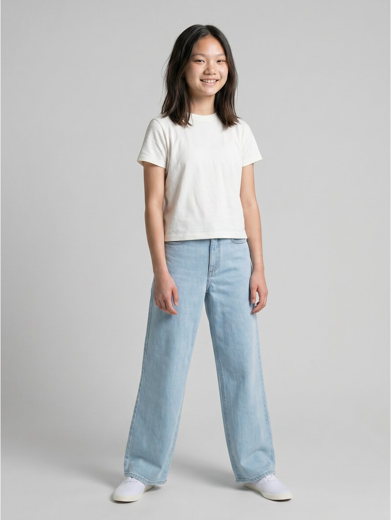 Tom Tailor Wide Leg Jeans - Clean Bleached Blue Denim