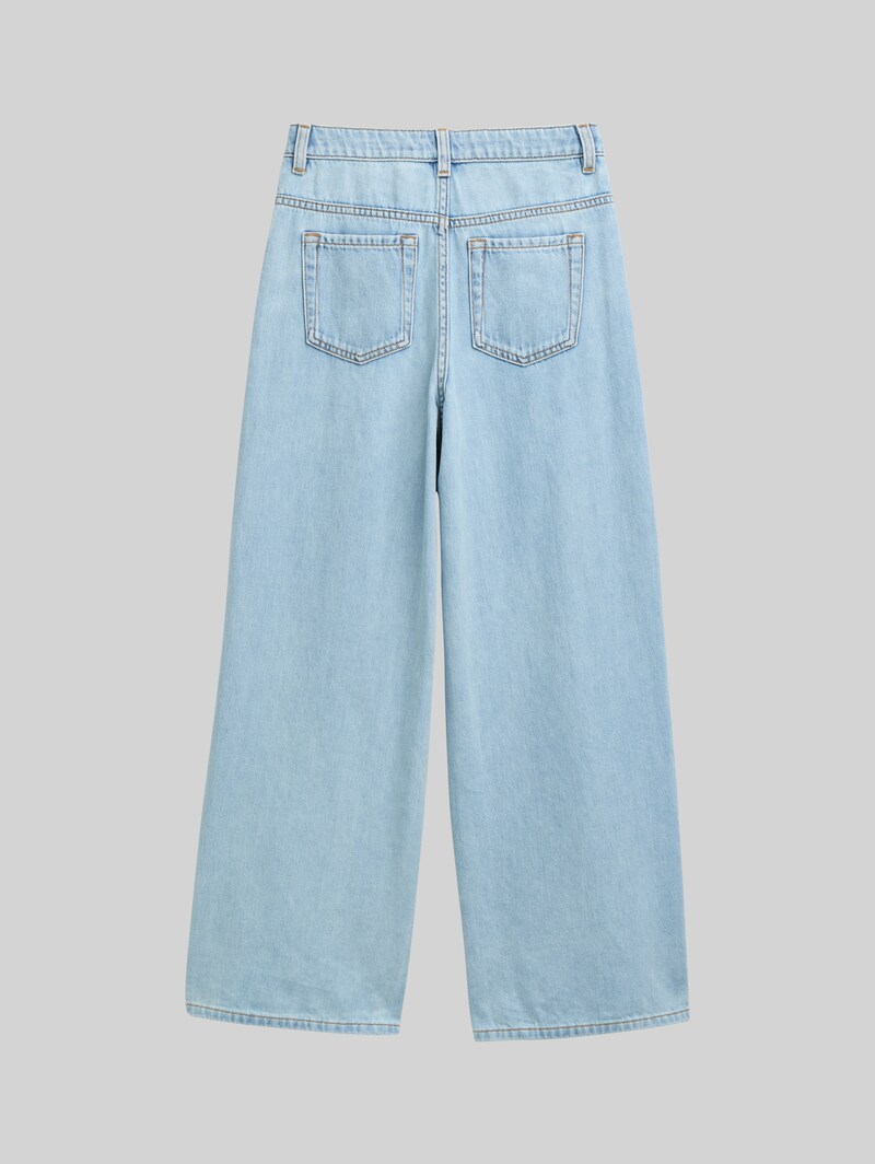 Tom Tailor Wide Leg Jeans - Clean Bleached Blue Denim