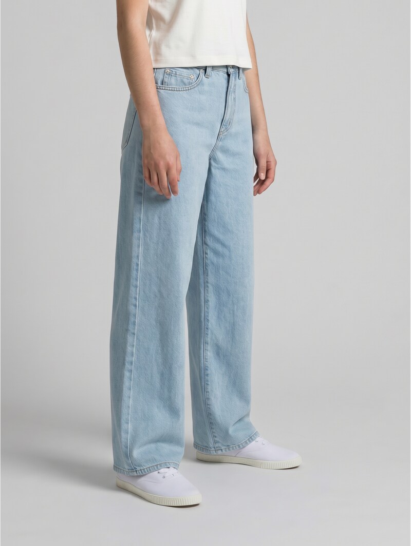 Tom Tailor Wide Leg Jeans - Clean Bleached Blue Denim