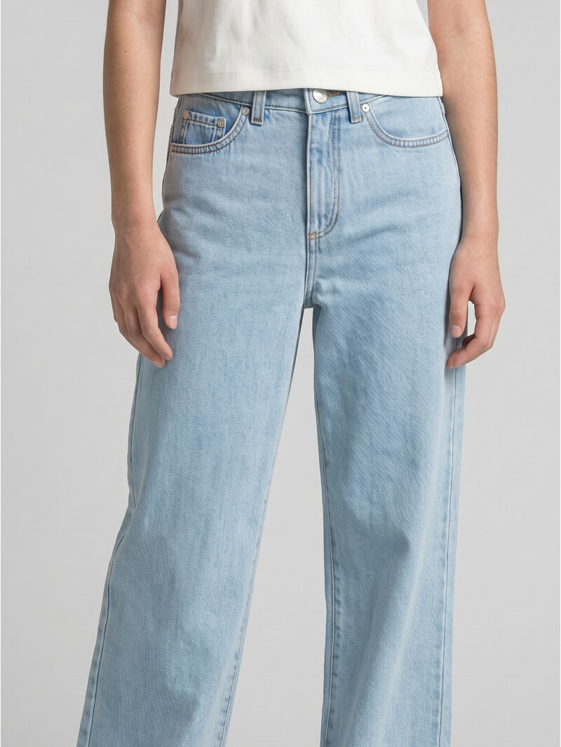 Tom Tailor Wide Leg Jeans - Clean Bleached Blue Denim