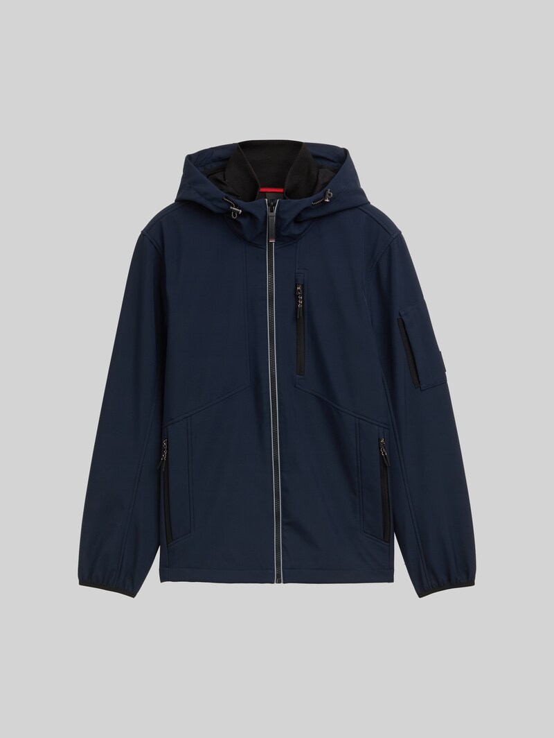 Tom Tailor Softshell Jacke mit Kapuze - Sky Captain Blue