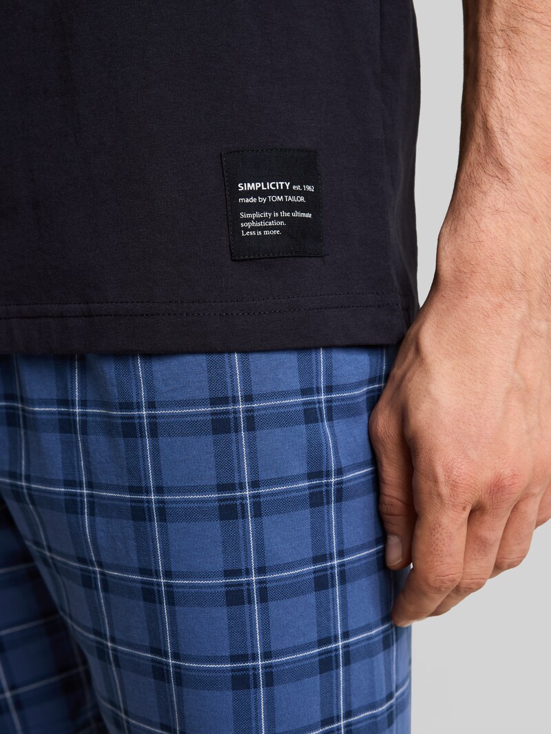 Tom Tailor Pyjama-Set mit Karomuster - Blue-medium-check