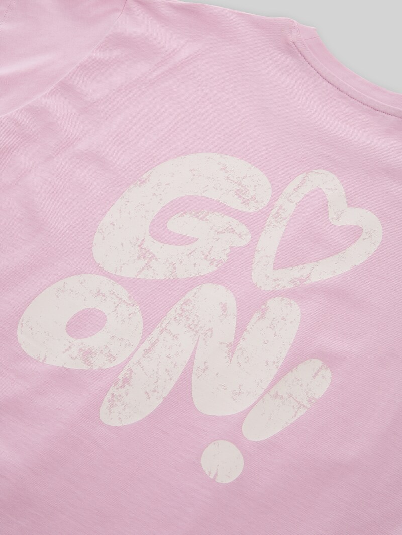 Tom Tailor Oversize T-Shirt mit Rückenprint - Cold Pink