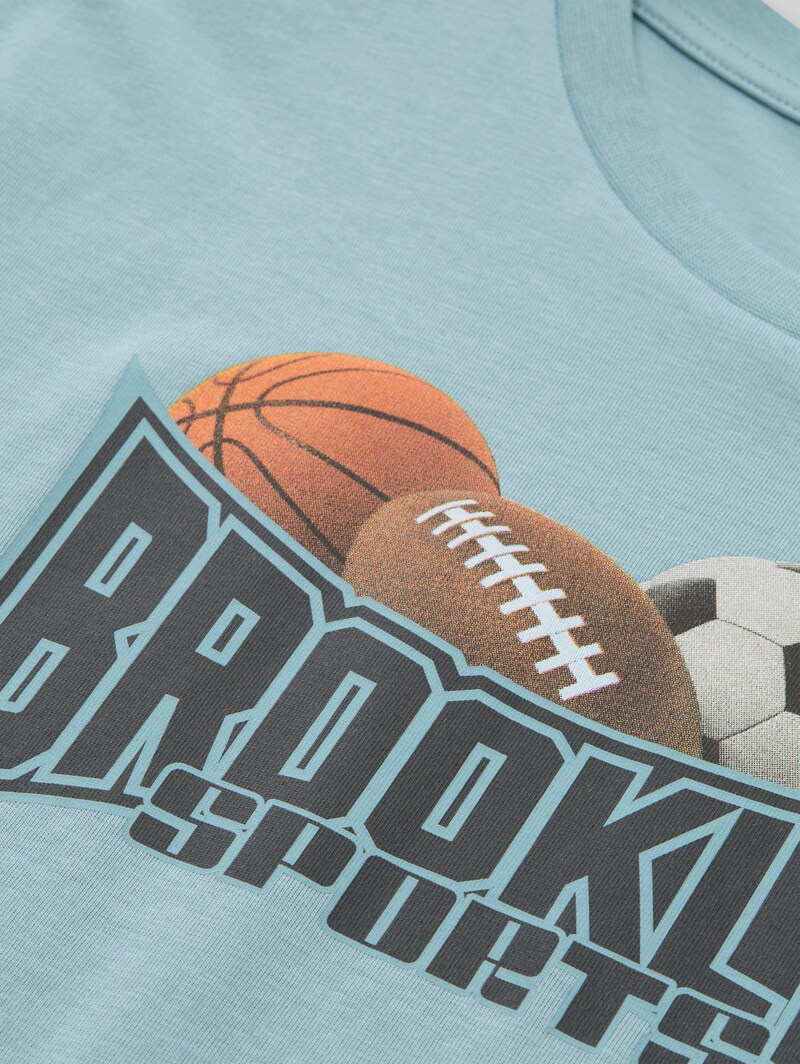 Tom Tailor Oversize T-Shirt mit Foto-Print - Light Teal
