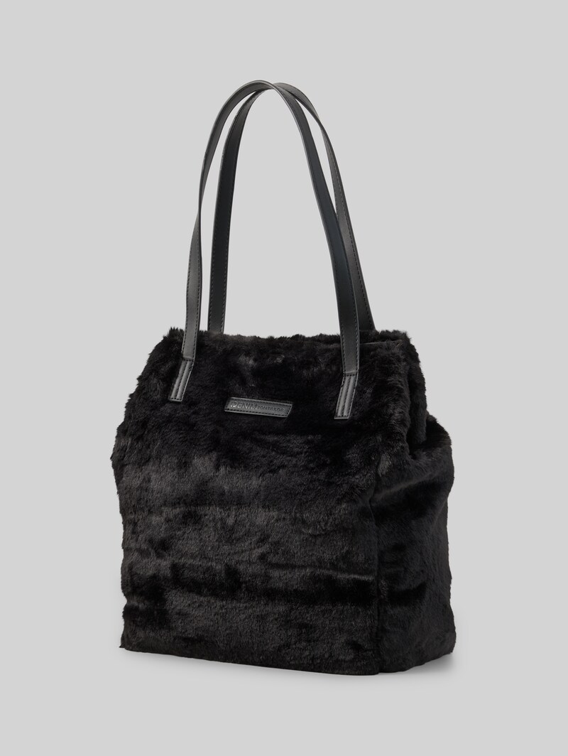 Tom Tailor TTARONA COSY L Shopper aus Fake-Fur - Schwarz / Black
